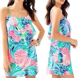 Lilly Pulitzer spaghetti strap dress in Beach Please print.